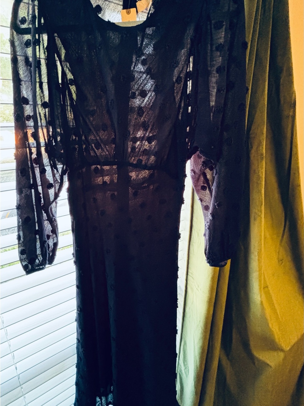 Anthropology- Eli-Ali- Navy Blue Sheer Dress, Dainty Vibes🫶